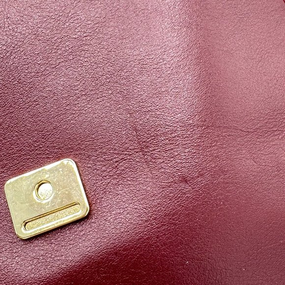 NWOT Michael Kors LILLIE Whip Stitched Leather Bag/Crossbody OXBLOOD RED PYTHON - Picture 15 of 16